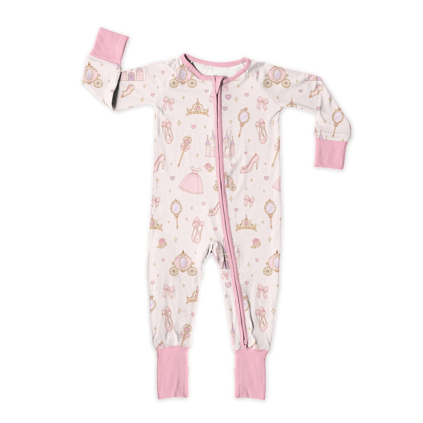 Princess WITH Ruffle ZIP ROMPER