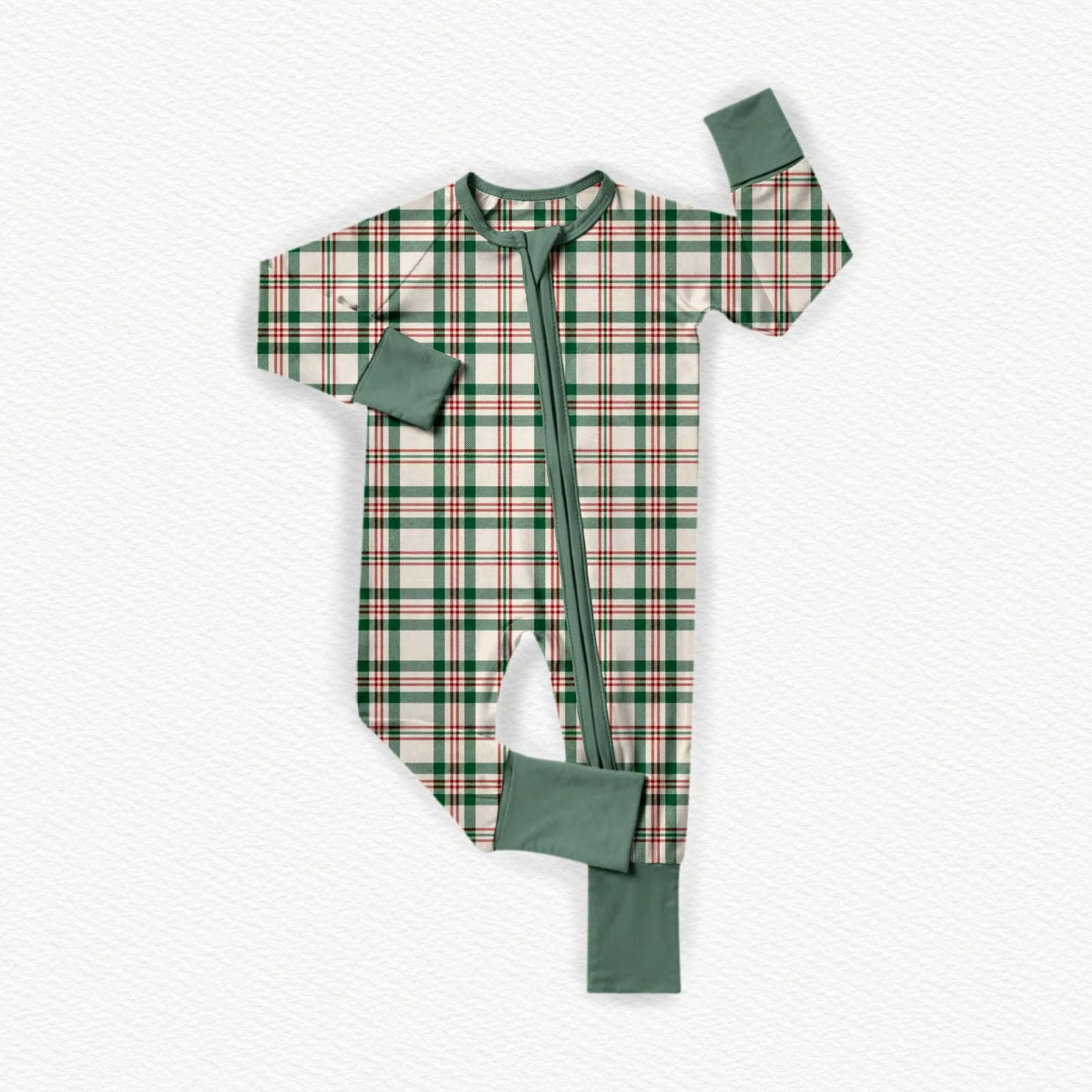 Green Plaid Christmas Two Piece