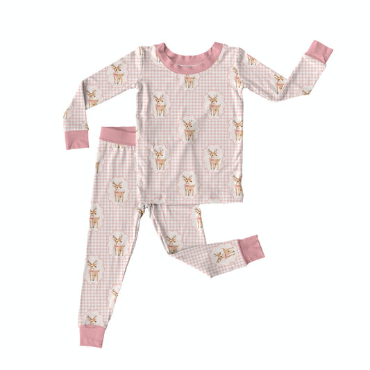 Pink Gingham Fawn Two Piece