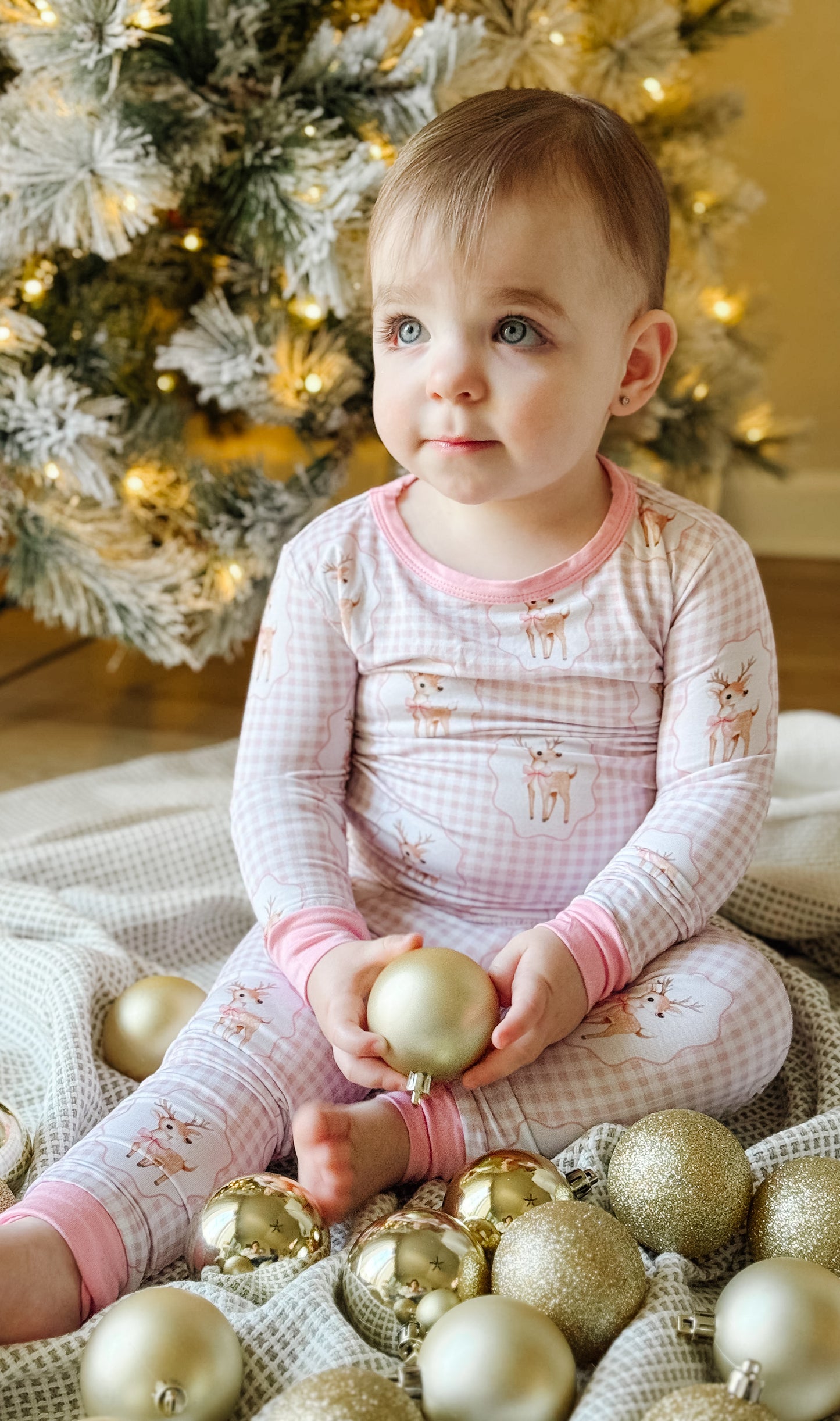Pink Gingham Fawn Two Piece