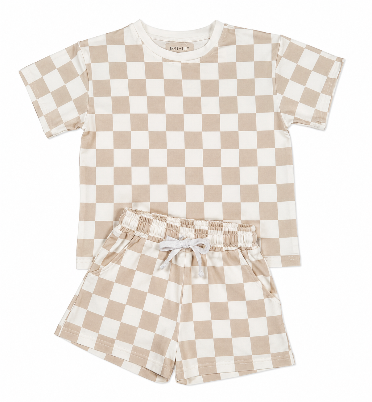 Oatmilk Checkered Set