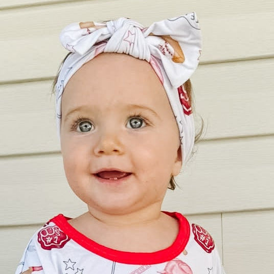 Baseball & Bows Bubble Romper