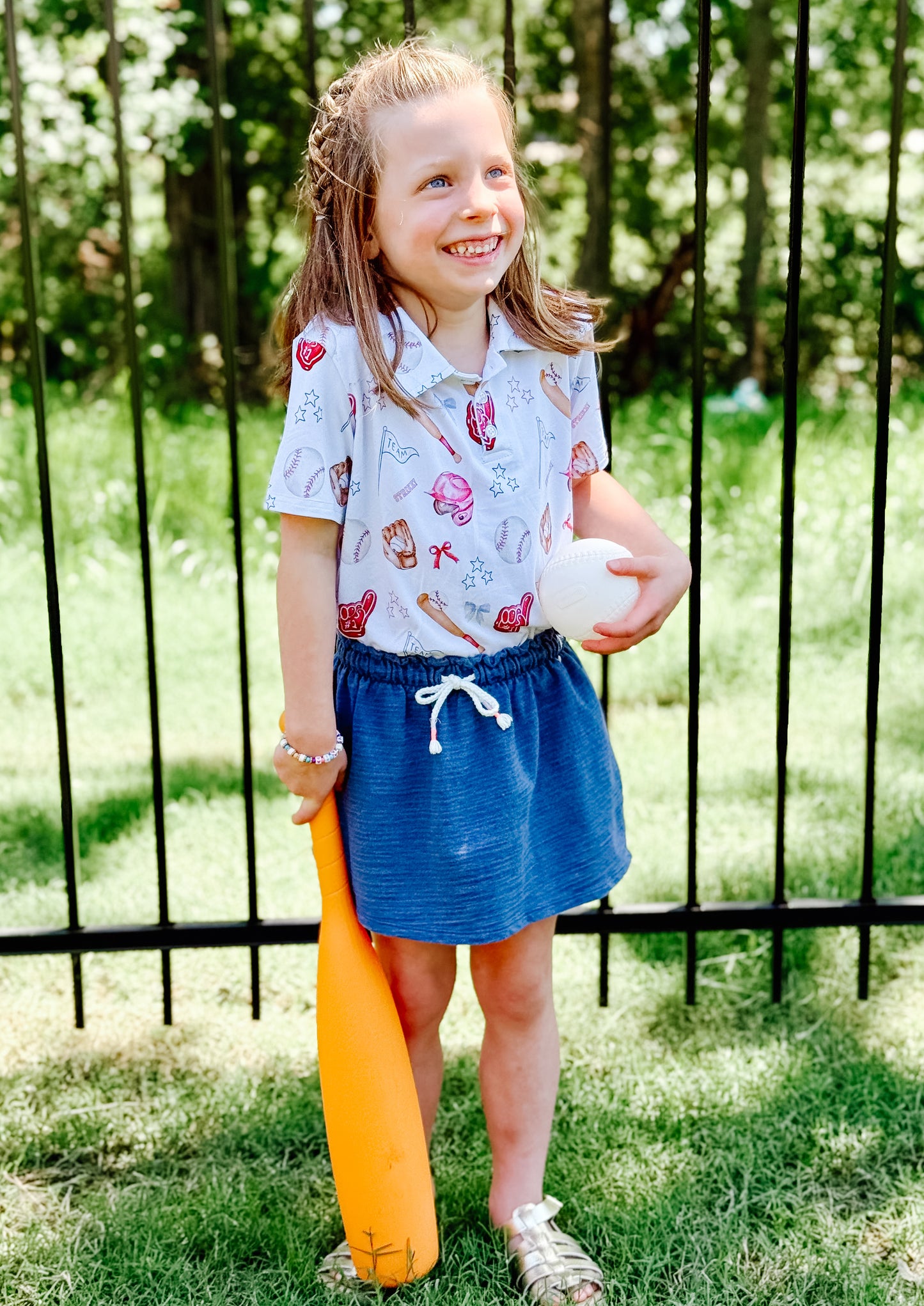 Baseball & Bows Polo