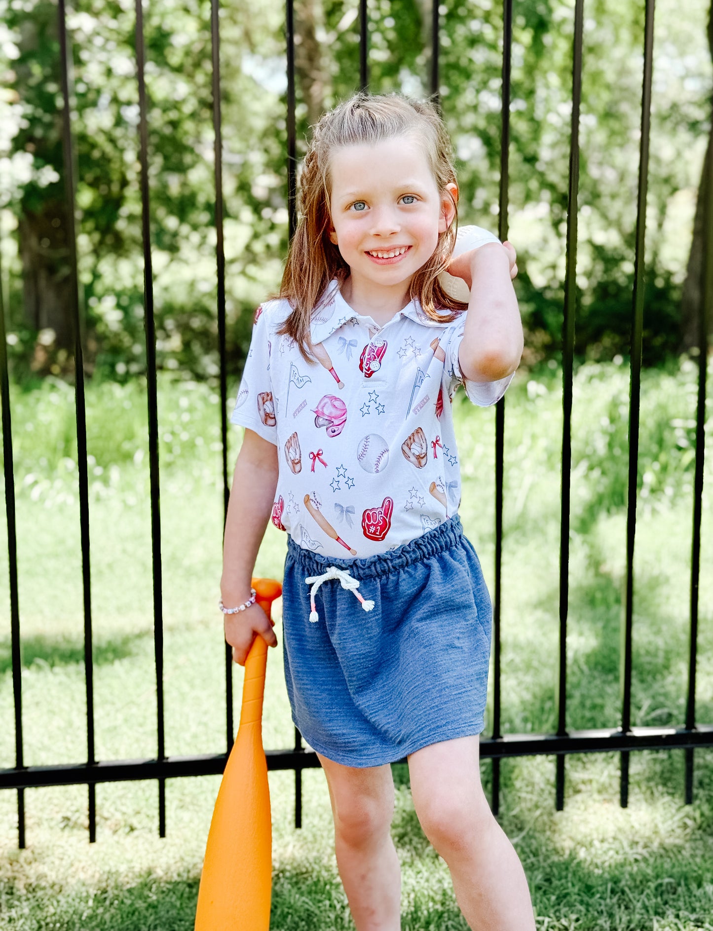 Baseball & Bows Polo