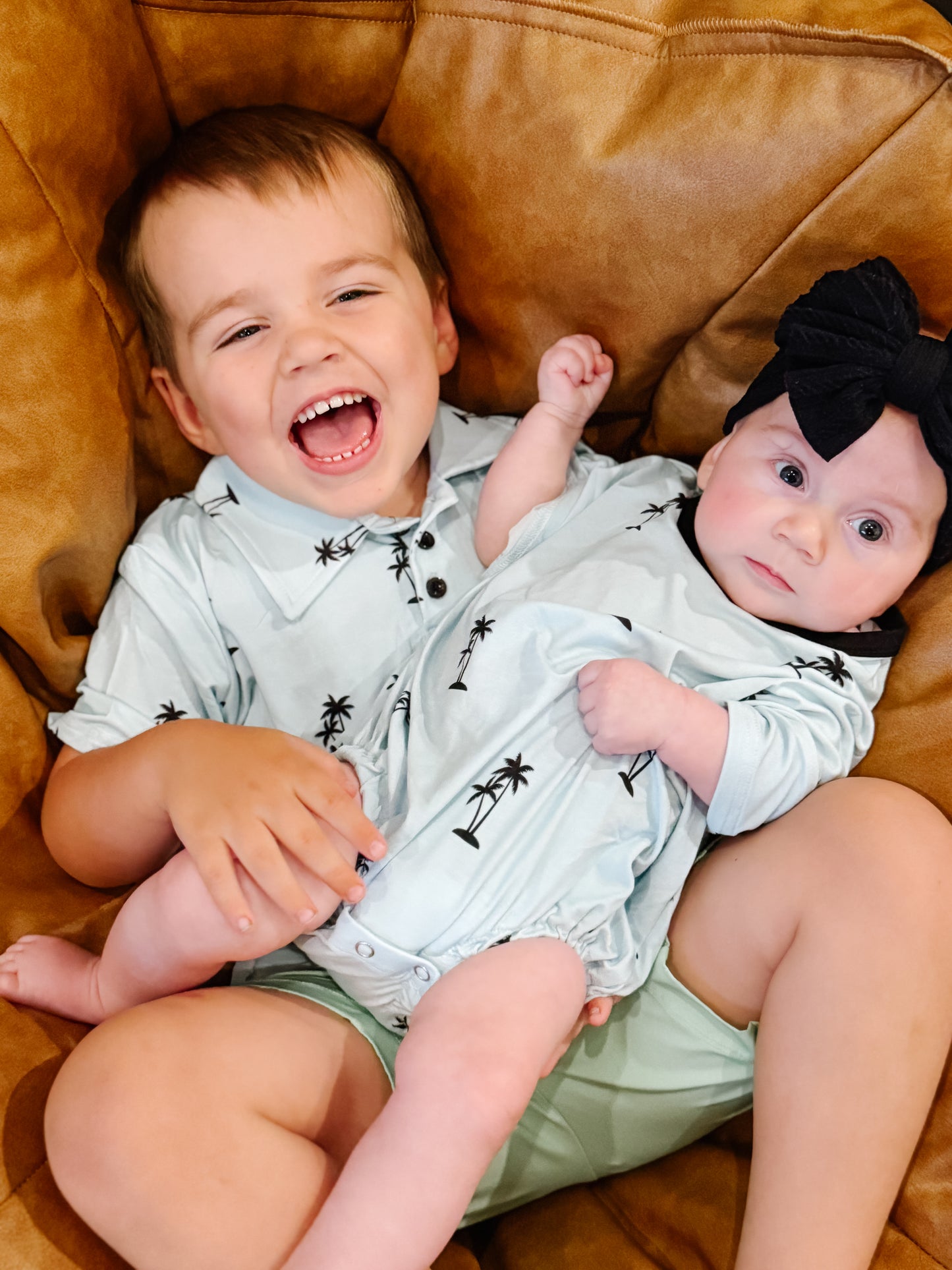 Shoreline Palms Bubble Romper