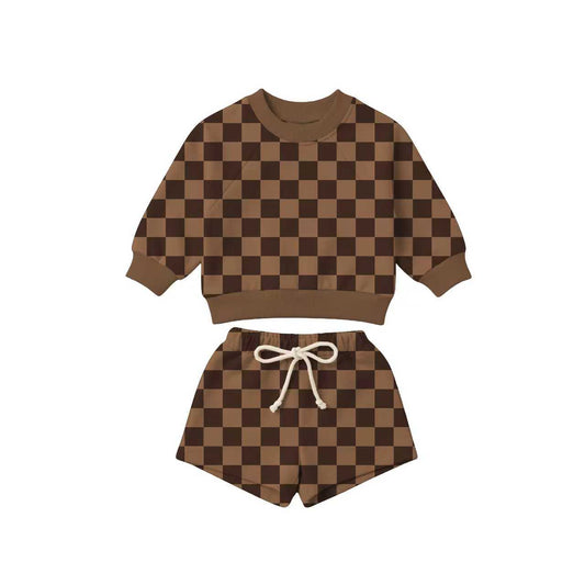 Brown Checkered Set - ADULTS